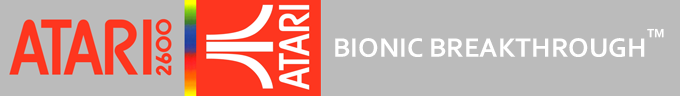 Bionic Breakthru logo for Atari 2600